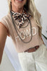 Contrast Trim Knit HOWDY Western Sweater Vest test