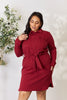 Culture Code Full Size Tie Front Half Zip Long Sleeve Shirt Dress test