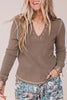 Ribbed Long Sleeve Top with Seam Detail test