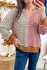 Colorblock Striped V-Neck Top test