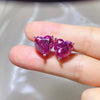 10 Carat 925 Sterling Silver Moissanite Heart Stud Earrings test