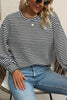Striped Round Neck Long Sleeve Top test