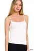 Zenana Double Layered Round Neck Spaghetti Cami