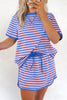 Striped Short Sleeve Tee and Shorts Set test