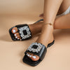 Rhinestone Open Toe Sandals test