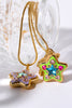 Rhinestone Decor Star Box Pendant Necklace test