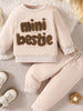 Children's Letter Round Neck Top and Pants Set test
