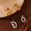 Titanium Steel Knot Stud Earrings test