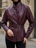 Faux Leather Belted Jacket test