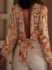 Printed Tie Back Balloon Sleeve Blouse test