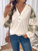 Plaid V-Neck Button Front Sweatshirt test