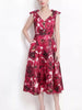 V-Neck Sleeveless Floral Print Midi Dress test