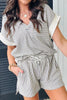 Stripe V Neck Tee and Casual Shorts Set test