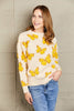 Butterfly Dropped Shoulder Crewneck Sweater test