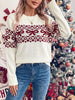 Bow Pattern Long Sleeve Christmas Sweater test
