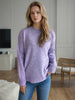 Round Neck Drop Shoulder Long Sleeve Sweater test