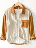 Men's Color Block Button Up Shirt test