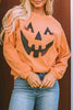 Round Neck Dropped Shoulder Jack-O'-Lantern Graphic Sweatshirt test