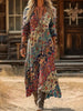 Full Size Floral Print V-Neck Long Sleeve Dress Plus Size test