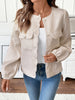 Button-Front Jacket with Pocket Details test