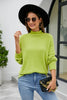 Mock Neck Dropped Shoulder Long Sleeve Sweater test