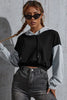 Perfee Contrast Long Sleeve Cropped Hoodie test