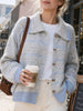 Striped Button-Down Knit Cardigan test