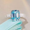 925 Sterling Silver Zircon Geometric Ring test