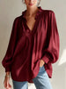Frill Notched Long Sleeve Blouse test
