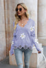 Flower Distressed Long Sleeve Sweater test