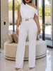 One-Shoulder Draped Wide Leg Jumpsuit test