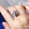 2 Carat Heart-Shaped Crown Ring Set test