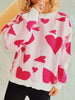 Heart Round Neck Long Sleeve Sweater test
