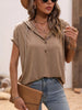 Half Button Hooded Short Sleeve Blouse test