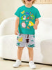 Children's Frog Print Short Sleeve Tee and Shorts Set test