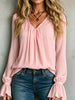 V-Neck Flounce Sleeve Blouse test