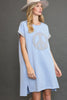 Umgee Peace Plaid Applique Short Sleeve Mini Dress test