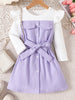 Children's Ruffled Bow Long Sleeve Dress test