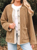 Puffy Plush Corduroy Edge Patchwork Jacket with Pockets test