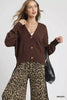 Umgee Button-Front V-Neck Knit Cardigan test