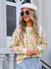 Angel Wings Flower Round Neck Long Sleeve Sweater test