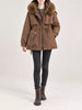 Plus Size Faux Fur Hooded Drawstring Waist Winter Parka Outerwear test