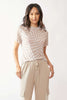 Davi & Dani Checker Board Printed Mesh Short Sleeve Top test