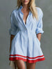 Striped Long Sleeve Shirt Dress test