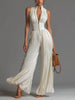 Sleeveless Pleated Jumpsuit with Front Zipper test