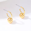 18K Gold-Plated Ball Hoop Earrings test