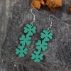 Lucky Clover Wooden Dangle Earrings test