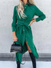 Button Front Long Sleeve Shirt Dress test