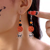Halloween Spider Pumpkin Drop Earrings test