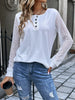 Ivy Lane Quarter Button Round Neck Long Sleeve Blouse test